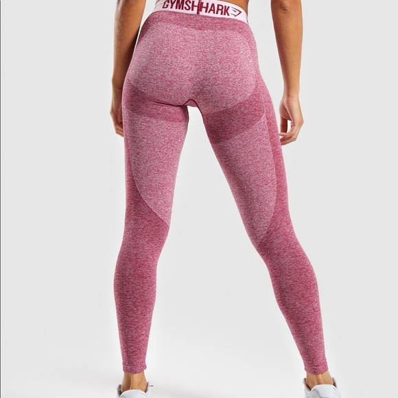 Gym Shark Flex Leggings Workout Pink Beet  487 - Picture 2 of 8